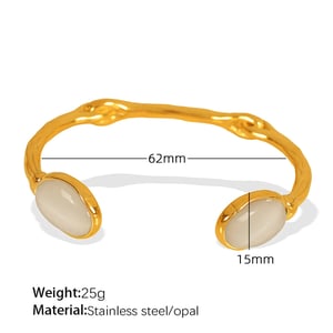 1 Piece Fashionable Stainless Steel  Gold Color Women's Bangles h5 